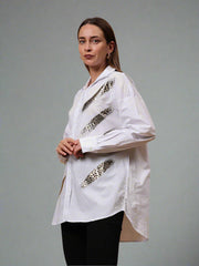 Gaiia Animal Print White Shirt