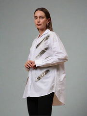 Gaiia Animal Print White Shirt