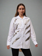 Gaiia Animal Print White Shirt