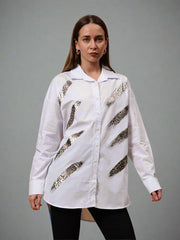 Gaiia Animal Print White Shirt