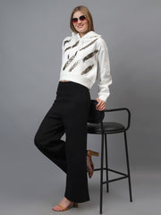 Gaiia Animal Print White Hoodie