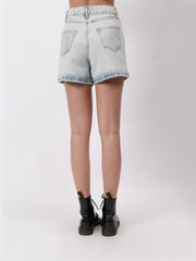 Gaiia Swaroski Studded Denim Shorts