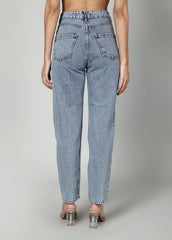 Gaiia Shimmer Denim Straight Leg Jeans