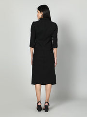 Gaiia Solid Color Tweed Blazer And Skirt Set