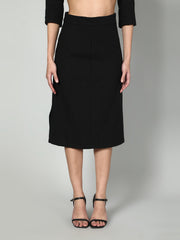 Gaiia Solid Color Tweed Blazer And Skirt Set