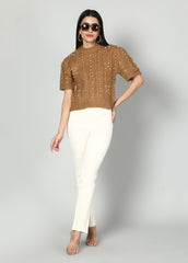 Gaiia Solid Colour Front Pocket Trouser