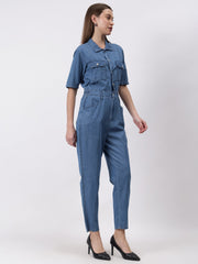 Gaiia Denim Jumpsuit - Blue