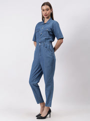 Gaiia Denim Jumpsuit - Blue