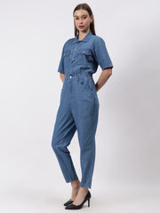 Gaiia Denim Jumpsuit - Blue