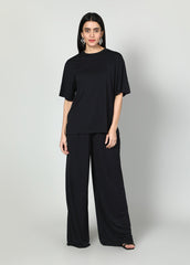 Gaiia Women Black Half Sleeves Co-Ord Set