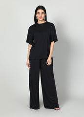 Gaiia Women Black Half Sleeves Co-Ord Set