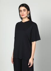 Gaiia Women Black Half Sleeves Co-Ord Set