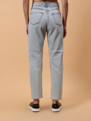 Gaiia Shimmer Tapered Fit Denim Jeans