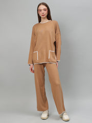 Gaiia New Round Neck Pocket Pattern Co-Ord Set