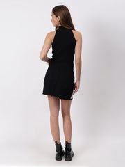 Gaiia Golden Snake Print Mini Skirt