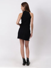 Gaiia Golden Snake Print Mini Skirt