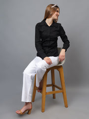 Gaiia Solid Colour Basic Full Sleeves Shirt