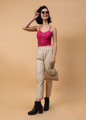Gaiia Solid Colour Bustier With Zipper