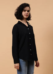 Gaiia Women Long Sleeve Solid Color Shirt