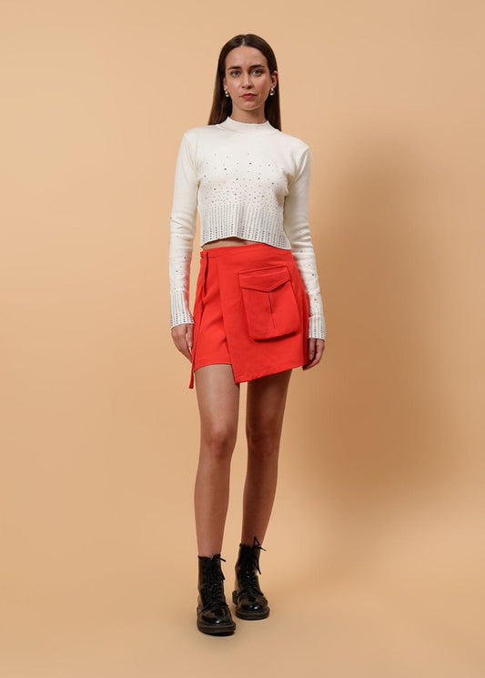 Gaiia Solid Colour Skorts With Single Pocket - GAIIA