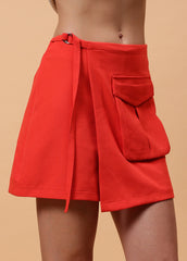 Gaiia Solid Colour Skorts With Single Pocket