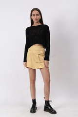 Gaiia Solid Colour Skorts With Single Pocket