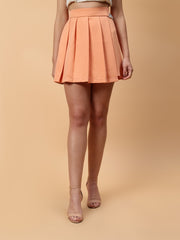 Gaiia Pleated Skirt With Chain