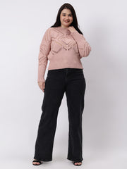 Gaiia Self Design Round Neck Pullover