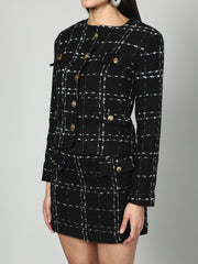 Gaiia Tweed Jacket And Skirt Set