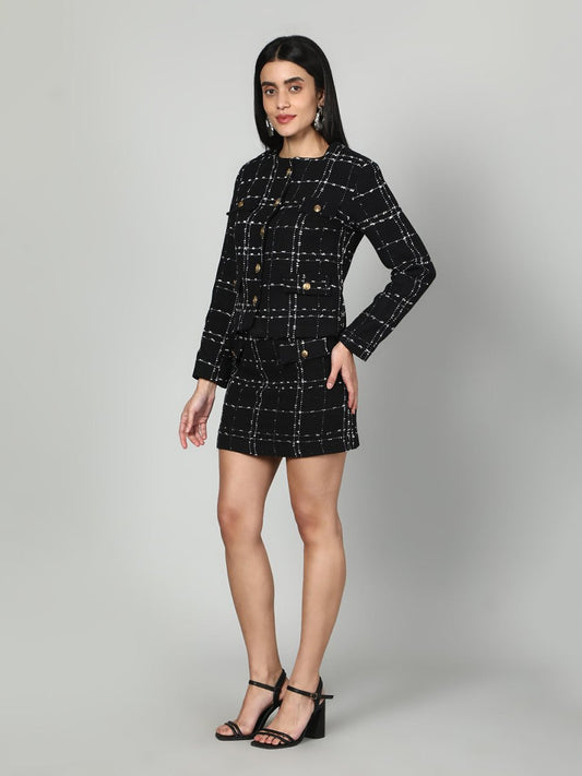 Gaiia Tweed Jacket And Skirt Set - GAIIA