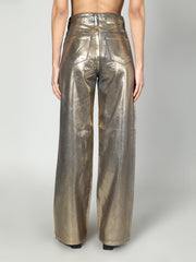 Gaiia Foil Effect Shimmer Straight Leg Denim