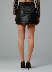 Gaiia Faux Leather Mini Skirt