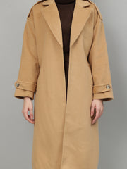 Gaiia Solid Colour Single Breasted Coat