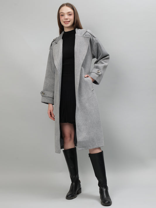 Gaiia Solid Colour Single Breasted Coat