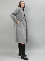 Gaiia Solid Colour Single Breasted Coat
