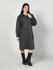 Gaiia Women Solid Colour Collared Neck Wool Coat
