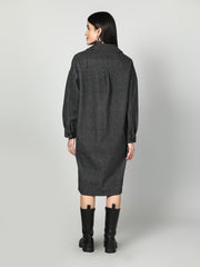 Gaiia Women Solid Colour Collared Neck Wool Coat