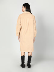 Gaiia Women Solid Colour Collared Neck Wool Coat