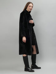 Gaiia Solid Colour Plush Woolen Coat