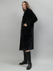 Gaiia Solid Colour Plush Woolen Coat