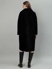 Gaiia Solid Colour Plush Woolen Coat