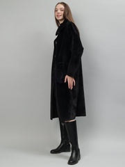 Gaiia Solid Colour Plush Woolen Coat