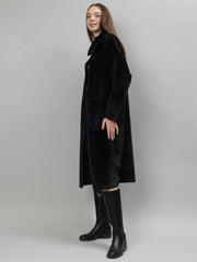 Gaiia Solid Colour Plush Woolen Coat