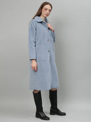 Gaiia Solid Colour Plush Woolen Coat