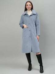 Gaiia Solid Colour Plush Woolen Coat