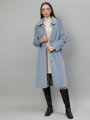 Gaiia Solid Colour Plush Woolen Coat
