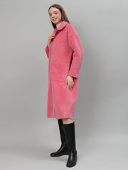 Gaiia Solid Colour Plush Woolen Coat