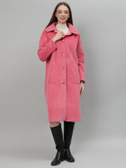 Gaiia Solid Colour Plush Woolen Coat