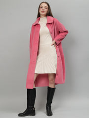Gaiia Solid Colour Plush Woolen Coat