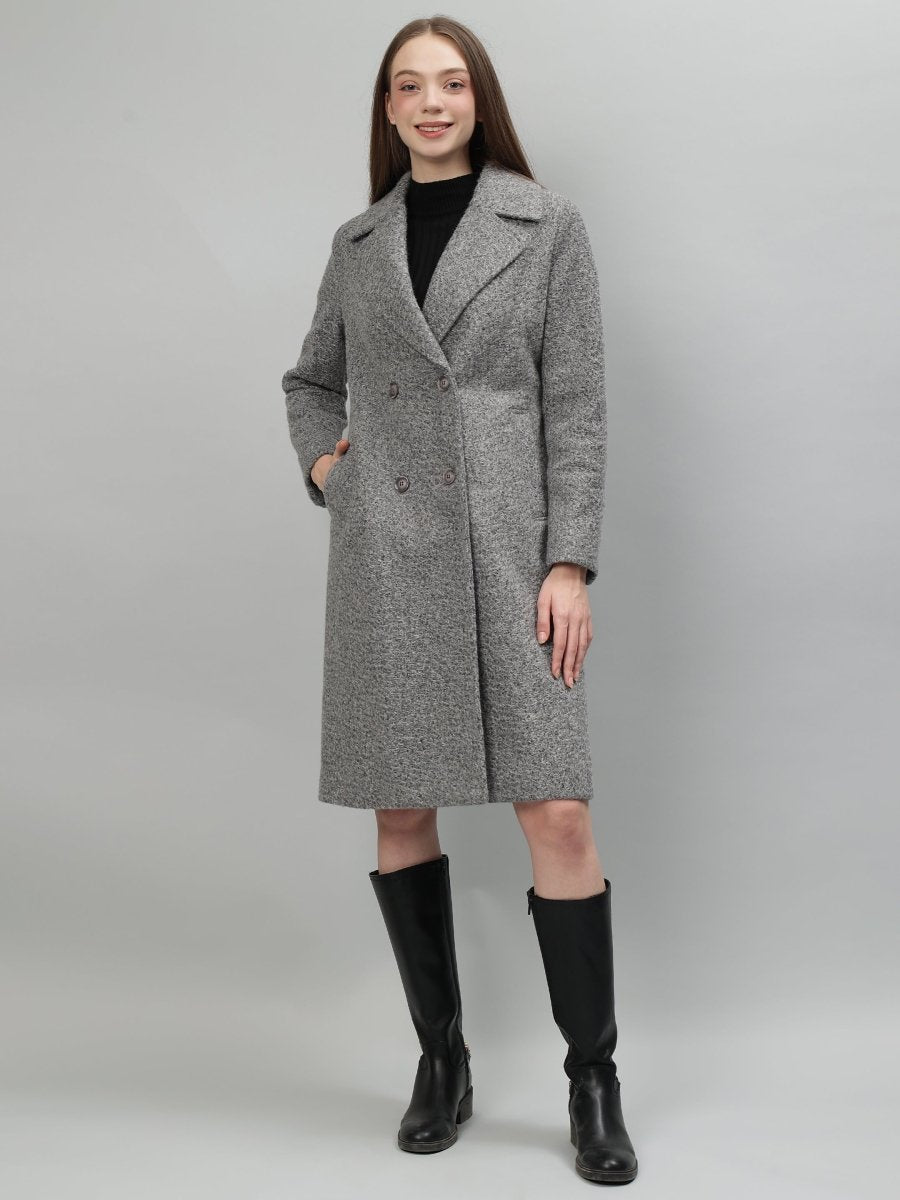 Gaiia Tie Belt Twill Winter Coat - GAIIA